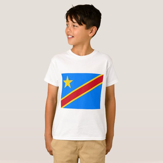 Camiseta Bandeira Democrática do mundo da República (Frente Completa)
