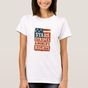 Camiseta Bandeira Desgastada Estrelas, Listras e Direitos d