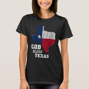 Camiseta Bandeira Deus Abençoe o Texas Dia da Independência