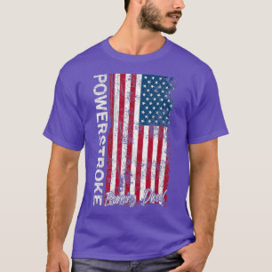 Camiseta Bandeira Diesel-Americana de Queimação de Potássio