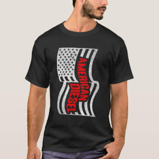 Camiseta Bandeira Diesel Americana E Rolha Patriótica De Ca