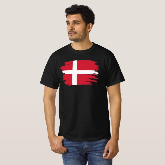 Camiseta Bandeira Dinamarquesa (Frente Completa)