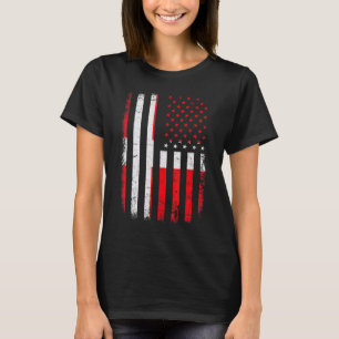 Camiseta Bandeira Dinamarquesa-Americana Orgulho Heritag