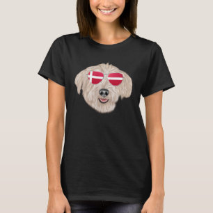 Camiseta Bandeira Dinamarquesa Grande Porco Suíço Cão-de-Mo