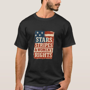 Camiseta Bandeira Distress com Estrelas, Listras e Direitos