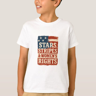 Camiseta Bandeira Distress com Estrelas, Listras e Direitos