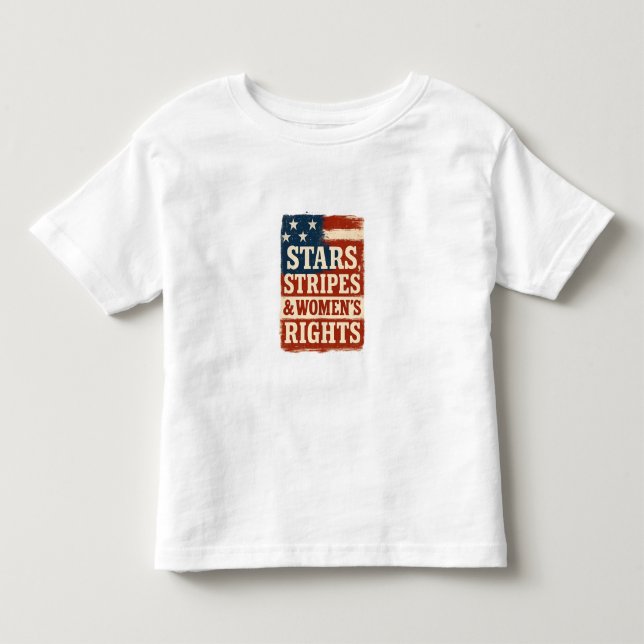 Camiseta Bandeira Distress com Estrelas, Listras e Direitos (Frente)