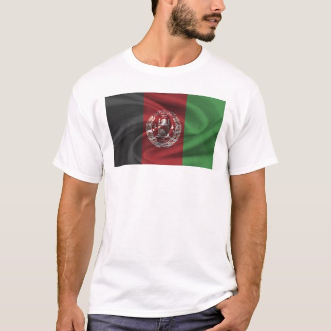 Camiseta Bandeira Do Afeganistão (Frente)