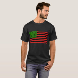 Camiseta Bandeira do afro-americano - preto e verde
