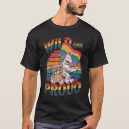 Camiseta Bandeira do arco-íris com unicórnio LGBTQ