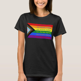 Camiseta Bandeira do Arco-íris da Interseção do Orgulho Gay