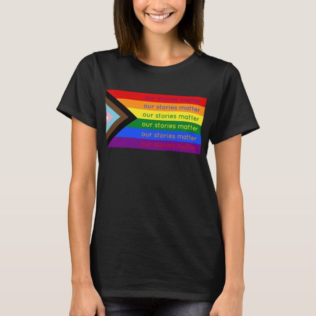 Camiseta Bandeira do Arco-íris da Interseção Orgulho Gay (Frente)