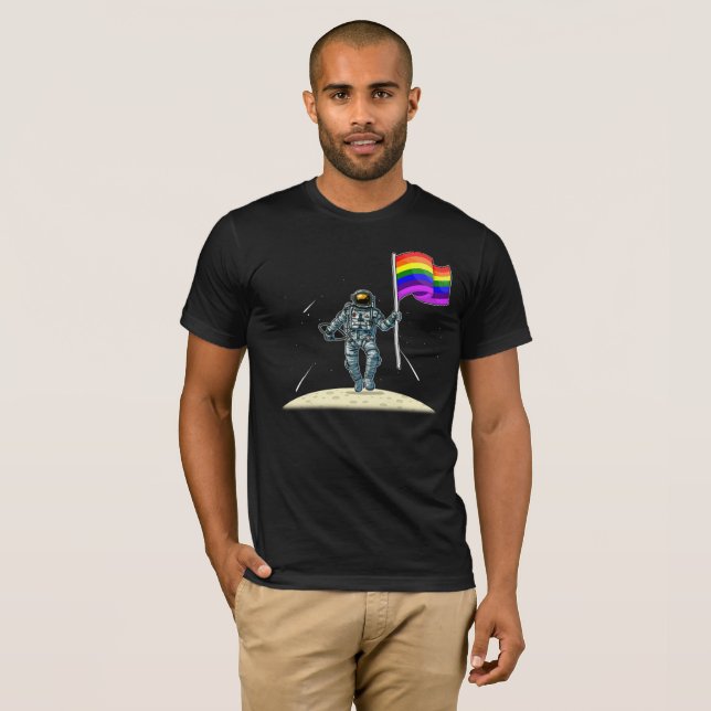 Camiseta Bandeira do arco-íris do orgulho de LGBTQ - (Frente Completa)