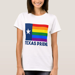 Camiseta Bandeira do arco-íris do orgulho gay de Texas LGBT