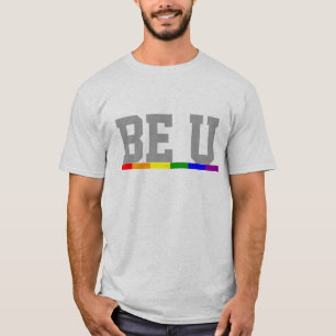Camiseta Bandeira do arco-íris do Orgulho Gay seja você