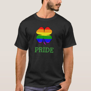 Camiseta Bandeira do Arco-íris do Trevo Orgulho Gay