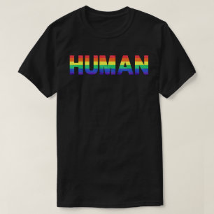 Camiseta Bandeira do arco-íris HUMANO (LGBT)