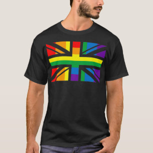 Camiseta Bandeira do arco-íris LGBTQ na Grã-Bretanha - Uniã