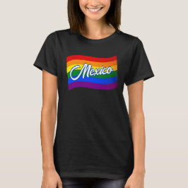 Camiseta Bandeira do arco-íris México orgulho gay mexicano 