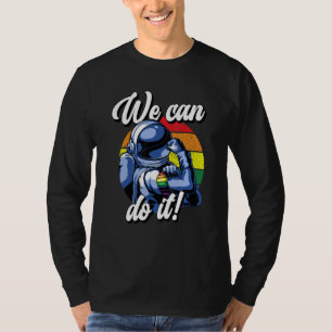 Camiseta Bandeira do Arco-íris Orgulho Gay Astronauta Comun