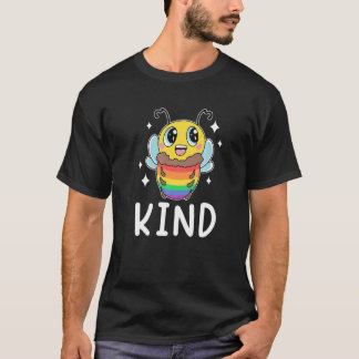 Camiseta Bandeira do Arco-íris Orgulho Gay Ser Gentil Igual
