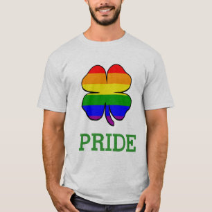 Camiseta Bandeira do arco-íris Trevo Orgulho Gay