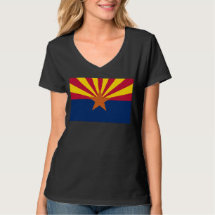 Camiseta Bandeira do Arizona: Estrela Cadente Sol, O Estado