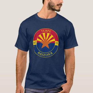 Camiseta Bandeira do Arizona Tempe EUA Selo Selo Crachá Via