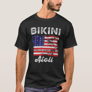 Camiseta Bandeira do Atoll Bikini Afetado Sinalizador Bikin