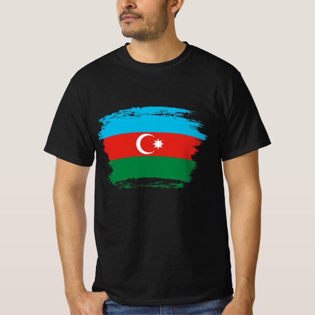Camiseta Bandeira do Azerbaijão (Frente)
