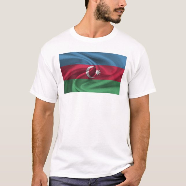 Camiseta Bandeira do Azerbaijão (Frente)