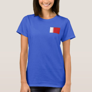 Camiseta Bandeira do Bahrein e map-t-shirt