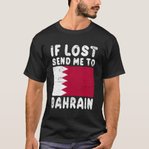 Camiseta Bandeira do Bahrein Se Perdido Me Enviar Para O Ba