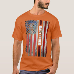 Camiseta Bandeira do Bartender EUA