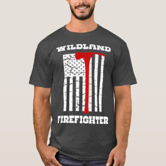 Camiseta Bandeira do Bombeiro Wildland com Pulaski