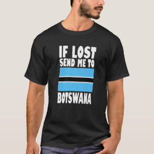 Camiseta Bandeira do Botsuana Design Se perdido me envie pa