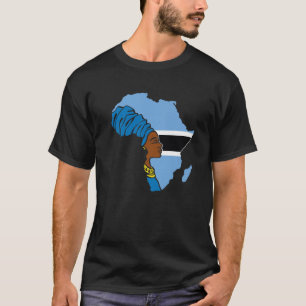 Camiseta Bandeira do Botsuana Gaborone Patrimônio Africano