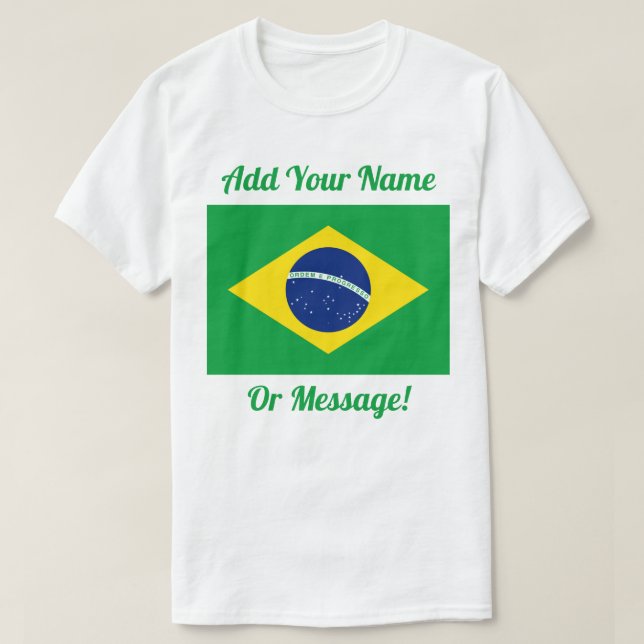 Camiseta Bandeira do Brasil (Frente do Design)