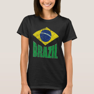 Camiseta Bandeira do Brasil com Vintage