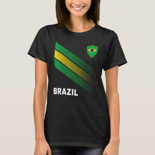 Camiseta Bandeira do Brasil de Futebol para Homens Mulheres