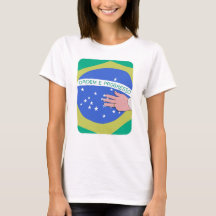Bandeira do Brasil e Mão do Lula - Patriótico Bras