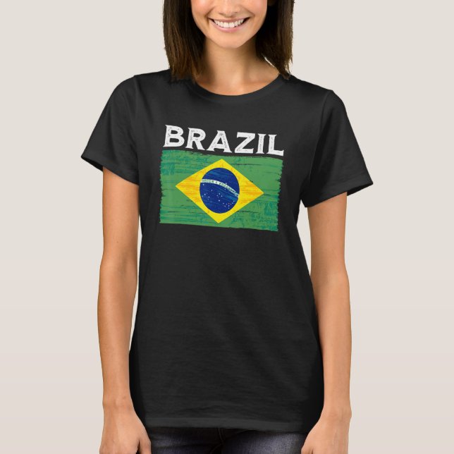 Camiseta Bandeira do Brasil Vintage (Frente)