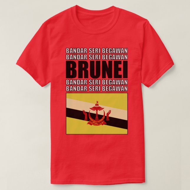 Camiseta Bandeira do Brunei (Frente do Design)