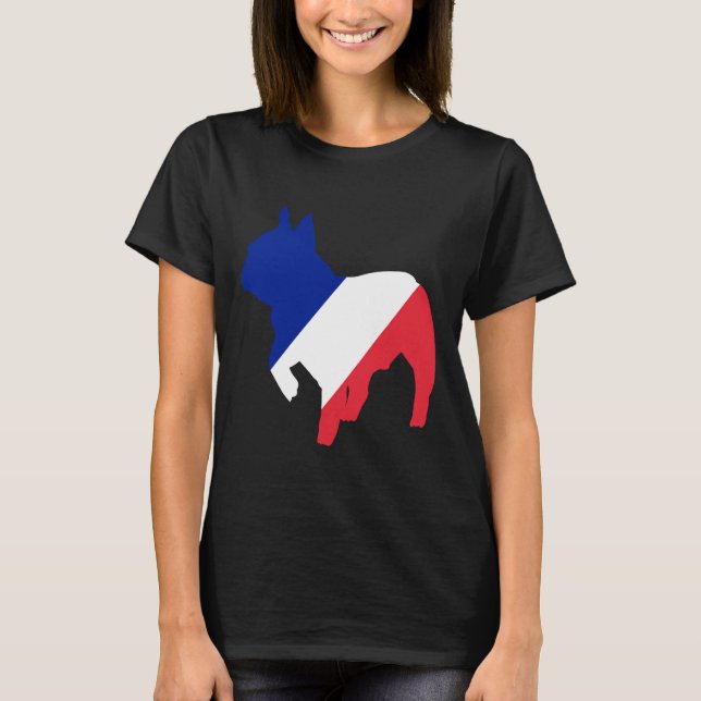 Camiseta Bandeira do Buldogue Francês (Frente)