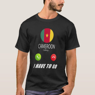 Camiseta Bandeira do Camarão Souvenir Camarões Está Chamand