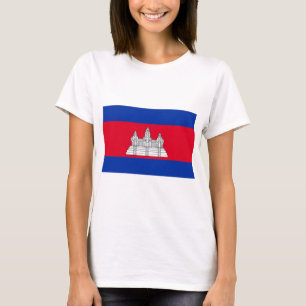 Camiseta Bandeira do Camboja