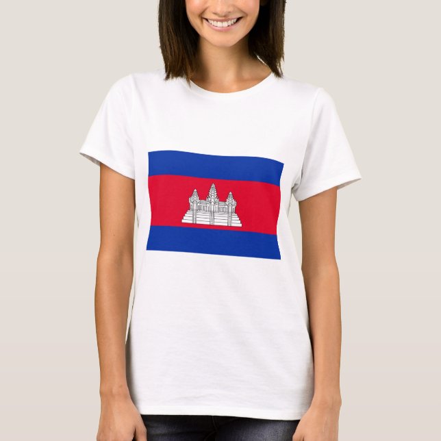Camiseta Bandeira do Camboja (Frente)
