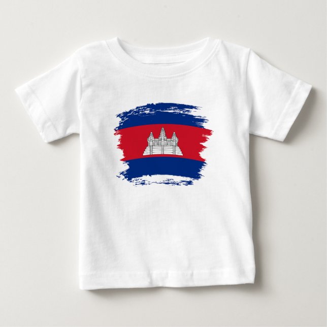 Camiseta Bandeira do Camboja (Frente)