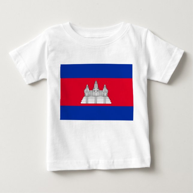Camiseta Bandeira do Camboja (Frente)