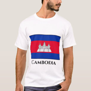 Camiseta Bandeira do Camboja